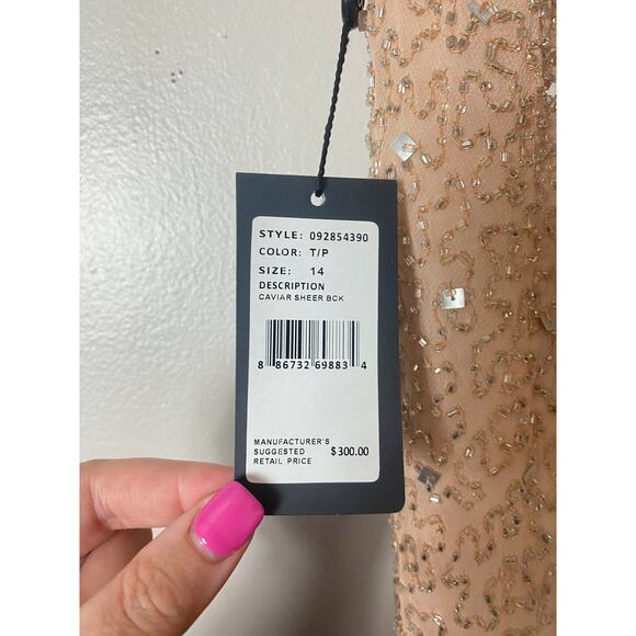 NWT ADRIANNA PAPELL DRESS GOWN 14 MOTHER OF THE BRIDE FORMAL EVENING WEDDING - Picture 7 of 14